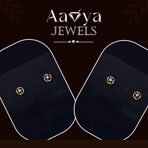 Boucles d'oreilles clous en diamant rond cultivé en laboratoire, diamant de tous les jours, clarté 2 VVS-VS, certifié HRD, or massif 9K, luxe, export - Product Image 3