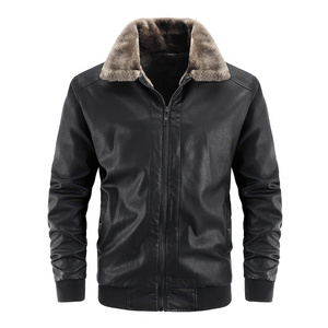 Chaqueta de Cuero Retro para Hombre, Corte Ajustado, Estilo Vintage, Chaqueta de Motociclista, Cierre de Cremallera, Estilo Casual, Moda Urbana, Clásica de Invierno - Product Image 3