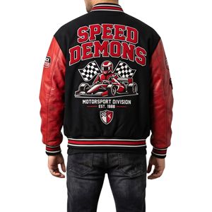 Breathable Red Black Professional Oversized Vintage Varsity Jackets Maroon Cream Hooded V Patch Embroidery Wool Varsity Jackets - Product Image 2