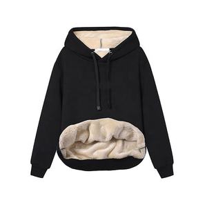 Custom Logo <b>Women's</b> Hoodie Best Quality Plush <b>Long</b> Sleeved Plus Size Hooded Sweater <b>Women's</b> Plush Winter Hoodie - Product Image 4