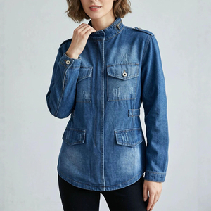 Custom women's denim jacket for vintage collectors Low MOQ Private Label Bulk Supplier Factory Wholesale - Product Image 4