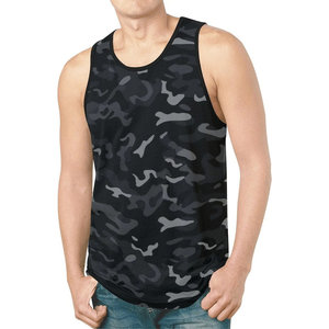 Manufacturer Men's Customizable Camouflage Print Performance Tank Top Bulk Muscle Fit Vest Quick Dry Gym Fitness Wear Tank Tops - Product Image 6