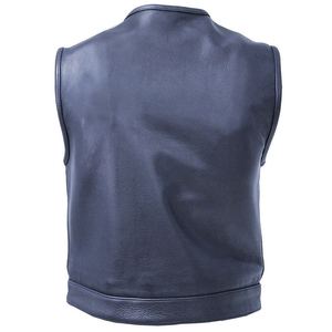 เสื้อกั๊กหนังผู้ชาย ดีไซน์มืออาชีพ ระบายอากาศได้ดี สวมใส่สบาย เหมาะสำหรับฤดูหนาว พกพาสะดวก คุณภาพดีเยี่ยม บริการ OEM - Product Image 3