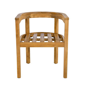 Silla de Comedor Moderna de Madera de Teca para Exteriores, Patio, Jardín, Restaurante, Cafetería, con Asiento Acolchado - Product Image 5