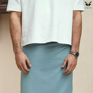 Izár Islámico Minimalista de Color Sólido para Hombre, Tela Transpirable, Diseño con Cordón Ajustable, Prenda Inferior Musulmana Elegante - Product Image 4
