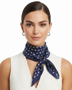 Hot Selling Handcrafted Star Print Silk Bandana 50x50cm Designer And Branded Collections At Low Price By Supplier Silk <b>Scarf</b> - Product Image 2