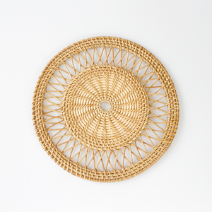 Rattan placemats for sale circle floral placemat <b>trivet</b> decorative flower designed place mats - Product Image 6