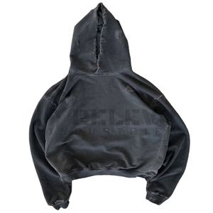 เสื้อฮู้ดผ้าคอตตอนผ้าฟลีซสำหรับผู้ชายเสื้อมีฮู้ดแบบสวมหัวมี100% ดีไซน์แบบกำหนดเองขนาดใหญ่ - Product Image 1