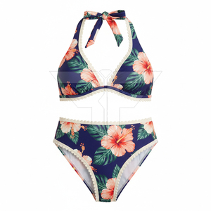 Trajes de Baño Personalizados al por Mayor, Conjunto de Bikini Sexy, Brasier y Panty de Dos Piezas, Ropa de Playa, Envío Rápido, Bajo MOQ, OEM - Product Image 4