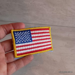 Patchs thermocollants de haute qualité avec drapeau américain, rectangulaires, brodés, en tissu toile avec PVC pour la décoration de vêtements - Product Image 6