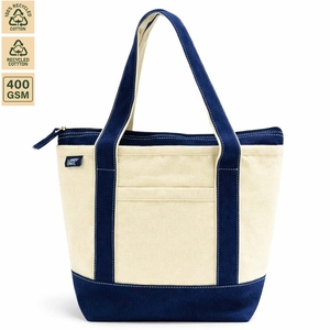 Cotton Canvas Insulated Cooler Tote <b>Bag</b> Food <b>Cooling</b> 35.6x22.9x17.8 cm Custom Logo Wholesale OEM Private Label Model SS210-14 - Product Image 2