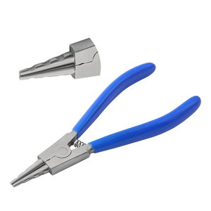Bow Opening <b>Plier</b> 140mm Stainless Steel Spring PVC Handles Crimping Circlip OEM Jewelry Making DIY Crafting Reverse Action - Product Image 1
