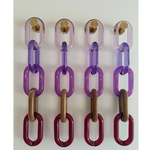 Escultura Decorativa de Lujo en Resina Rosa con Eslabones de Cadena, Arte Moderno para Mesa, Adorno para Mesa de Centro, Estante, Decoración del Hogar, lo Mejor y Más Nuevo - Product Image 2