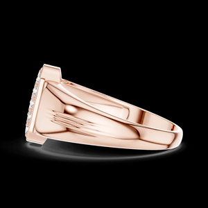 ZAWO HOUSE Luxury Diamond Moissanite Freshwater Pearl Heart Hip Hop Rose Gold Plated <b>Men</b> Women Gold Prong Setting Jewelry - Product Image 2