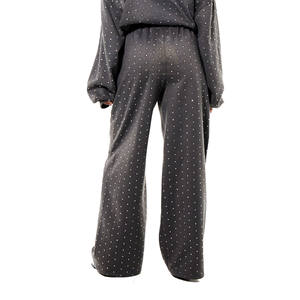 Pantalones Deportivos Personalizados para Mujer, con Estampado de Diamantes de Imitación, Estilo Casual, con Bolsillos Laterales, Diseño de Pierna Ancha, Pantalones para Correr - Product Image 2