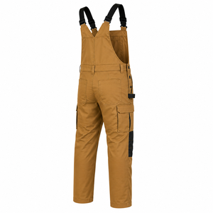 Custom Men Heavy Duty Bib <b>Overall</b> Adjustable Straps Zipper Pocket Reinforced Knee Patch Workwear Trousers Solid Bib <b>Overall</b> - Product Image 6