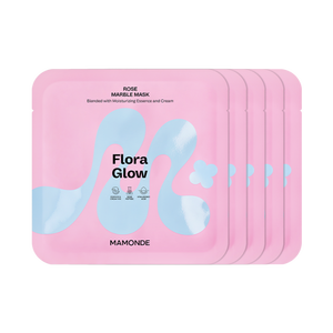 Mascherine per il viso con Design in marmo rosa brillante Mamonde Flora blow Pack (5 fogli 36 gx5) con Design in marmo rosa - Product Image 1