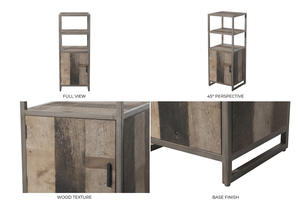 Apino Durable Eco-Friendly Scandinavian Modern Small <b>Solid</b> <b>Wood</b> Freestanding <b>Bookcase</b> Door Open Shelf Living Room Home Office - Product Image 5