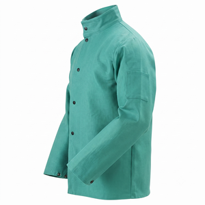 Chaqueta de Seguridad Industrial con Mangas de Cuero Tratado FR, Certificación CE, Impermeable, Resistente al Calor de 500-1000°C, Protección Contra Vapores - Product Image 2