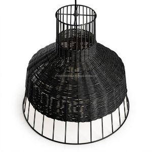 โคมไฟแขวนเพดานหวายสานมือ AG Elements โครงโลหะ |   ดีไซน์การทอแบบธรรมชาติ |   การตกแต่งบ้านสไตล์โบโฮสมัยใหม่สำหรับงานแต่งงานในเทศกาลดีวาลี - Product Image 2