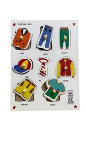 Tablero de Rompecabezas Montessori de Madera con Perillas para Aprender a Vestirse, Juguete Educativo para Niños con Piezas de Fácil Agarre para el Aprendizaje Temprano - Product Image 3