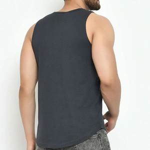 Camiseta sin mangas para hombre, estilo casual de verano, transpirable, 100% algodón, ligera, cuello redondo, personalizable - Product Image 6
