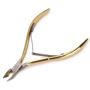 Coupe-cuticules et éliminateur de peaux mortes en acier inoxydable doré, pinces à ongles pour manucure et pédicure - Product Image 5