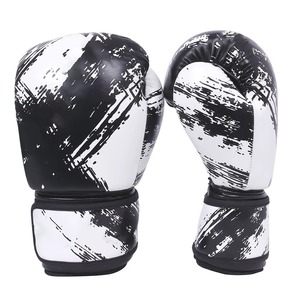ถุงมือชกมวยหนังแท้แบบสั่งทำพิเศษ |   โลโก้สีน้ำเงินเมทัลลิกขาว |   ถุงมือ MMA สำหรับฝึกซ้อมและแข่งขัน แบบ OEM รับผลิตแบรนด์ส่วนตัว ขายส่ง - Product Image 3