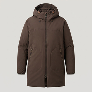 Wholesale <b>Men's</b> Heavyweight <b>Winter</b> Jacket 100% Cotton Polyester <b>Winter</b> Windproof Coat <b>Men's</b> Full Zipper Hooded Bomber Jacket - Product Image 1