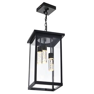 Lámparas Colgantes LED 5CCT para Exteriores, Grandes, con 3 Luces Integradas, Lámpara Colgante Negra, Lámparas de Exterior, Categoría de Producto - Product Image 3