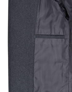 Abrigo de Hombre con Cuello Alto y Botones, de Algodón/Fibra de Bambú, con Estampado de Goma en Relieve - Chaqueta Clásica de Invierno de Longitud Media - Product Image 3