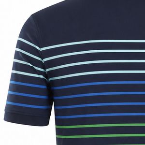 Polo à manches courtes pour homme, rayé marine, sublimation, vêtements de sport décontractés, haut confortable pour le golf et l'entraînement en plein air - Product Image 5