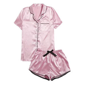 Conjunto de Pijama de Invierno de Alta Calidad para Mujer, Transpirable, de Secado Rápido, Camisón de Manga Corta con Estampado - Product Image 1