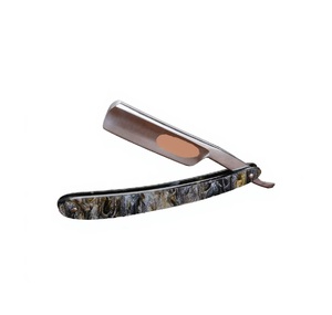 Rasoir droit en acier inoxydable Maclura pour hommes avec manche en acrylique - Rasoir sûr pour la coupe des poils du visage et du corps - Product Image 4