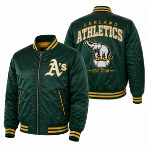 <b>Men</b> Women <b>Bomber</b> <b>Jacket</b> With Custom Embroidered Logo Front Back Smooth Satin Fabric For Teamwear Wholesale Catalog Listing Maker - Product Image 1