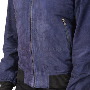 Customizable Outdoor Use Casual Men <b>Suede</b> Leather <b>Jacket</b> Stylish Shirt Collar Design For Everyday Men Fashion - Product Image 6