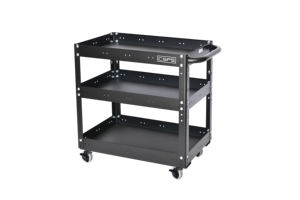 CSPS 3-Tier Carbon Steel Tool Storage Cabinet <b>Wheels</b> OEM/ODM Customizable 135kg Load Capacity 2-Year Warranty Worktop Black - Product Image 2