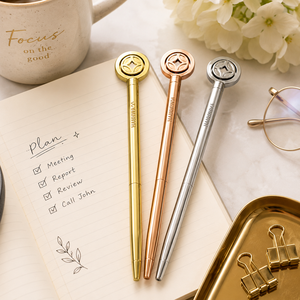 Luxury Metal Ballpoint <b>Pen</b> Rotatable Diamond Shape Writing <b>Pen</b> Custom Logo Gift Stationery <b>Gold</b> Rose <b>Gold</b> Silver OEM ODM - Product Image 6
