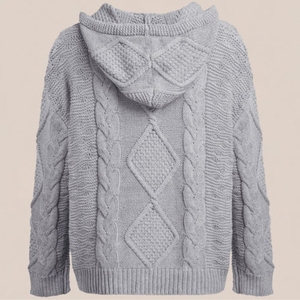Sweat à capuche en jersey tricoté épais, coupe classique, mélange de coton, effet délavé vintage, streetwear, pull-over, séchage rapide, homme - Product Image 2