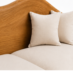 Canapé ARTERRA Premium en teck écologique durable, moderne, trois places, rembourré en mousse, sans accoudoirs, semi-circulaire, pour salon - Product Image 6