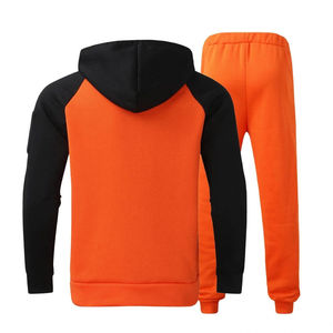 Wholesale Price Winter Streetwear Solid Tracksuit Hooded Drawstring <b>Jacket</b> Jogger Set Lightweight Athletic Sportswear Training - Product Image 3