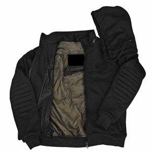 Unisex Black Hooded Fleece <b>Neck</b> <b>Warmer</b> Windproof Casual Winter Wear Regular Fit Solid Color Knitted Fabric - Product Image 6