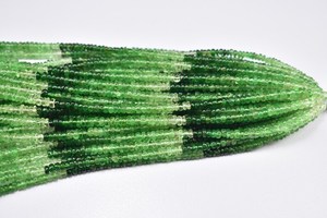 Natural Tsavorite Smooth Rondelle Shaded Gemstone <b>Beads</b> 2-3mm Green Tsavorite <b>Stone</b> <b>Beads</b> For Jewelry Making DIY Bracelet Bulk - Product Image 2