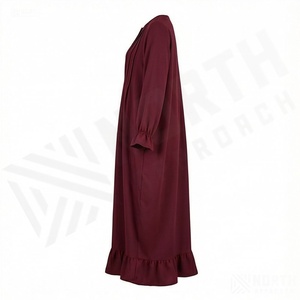 Robe Abaya Entièrement Boutonnée pour Femmes, Prix Bas, Robe Modeste, Nouveau Design, Longue Robe Personnalisable, Abaya Musulmane Modeste, Couleur Personnalisée - Product Image 3
