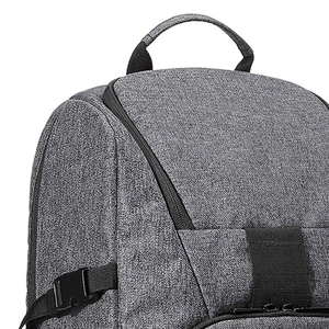Unisex Gray Polyester Backpack With Adjustable Strap Zipper Closure 20-<b>30L</b> Capacity Casual Daily Use Durable Design - Product Image 4