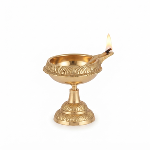 Traditional Decorative Metal Lotus Shape Urli Diya Made up of Brass for Floating Flowers Beautiful Diwali Decorative Bowl Diya - Product Image 1