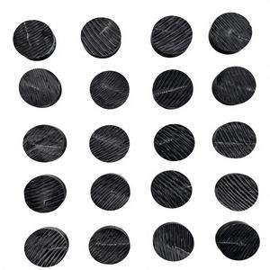 Botones de cuerno de búfalo negros con logotipo personalizado al por mayor, cuentas planas ecológicas en blanco, artesanías de cuerno natural de moda para ropa - Product Image 6