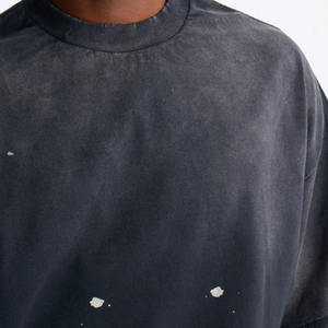 Camiseta Oversize Personalizada para Hombre al por Mayor, Estilo Vintage Lavado con Efecto Pintado, Streetwear, Marca Privada, Proveedor OEM ODM, EE. UU. - Product Image 2
