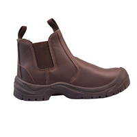 Chaussures de travail industrielles unisexes AOXIANG en cuir à embout d'acier avec semelle intermédiaire en PU pour la construction en usine, automne, hiver, été