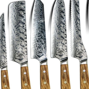 Versatile Damascus Steel <b>Kitchen</b> Knife Set With Balanced Weight And Practical Design For Cooking Tasks - Product Image 4